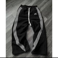 Striped Fleece-Lined Hoodie Pants Moodwear